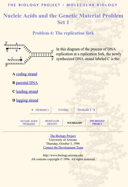Biology Project: Nucleic Acids (Prob 4) Unknown Type Biology Project: Nucleic Acids (Prob 4) Unknown Type