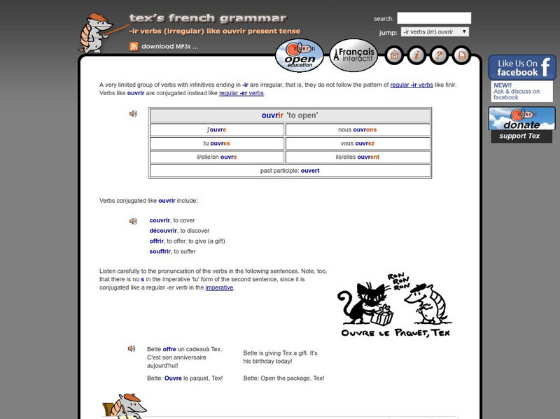 Tex's French Grammar: Irregular "Ir" Verbs Activity Tex's French Grammar: Irregular "Ir" Verbs Activity