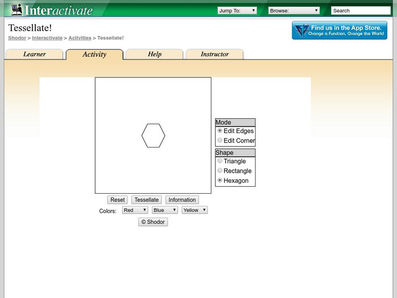 Shodor Interactivate: Tessellate! Interactive Shodor Interactivate: Tessellate! Interactive