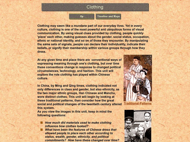 Visual Sourcebook of Chinese Civilization: Clothing: Traditional Versus Modern Website Visual Sourcebook of Chinese Civilization: Clothing: Traditional Versus Modern Website