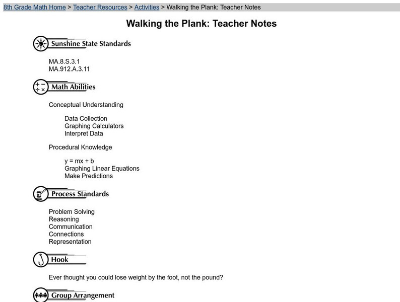Florida Center for Instructional Tech: Walking the Plank Lesson Plan Florida Center for Instructional Tech: Walking the Plank Lesson Plan