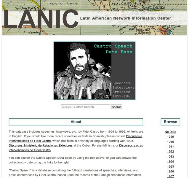 University of Texas at Austin: Lanic: Castro Speech Database Primary University of Texas at Austin: Lanic: Castro Speech Database Primary