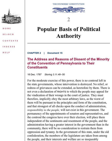 The Founders' Constitution: Popular Basis of Political Authority Primary The Founders' Constitution: Popular Basis of Political Authority Primary
