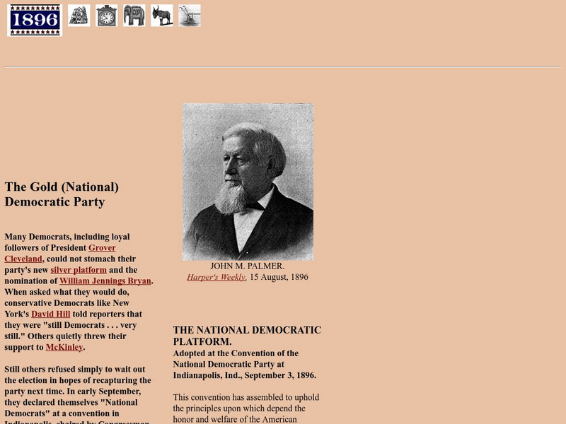 Vassar College: 1896: The Gold National Democratic Party Handout Vassar College: 1896: The Gold National Democratic Party Handout