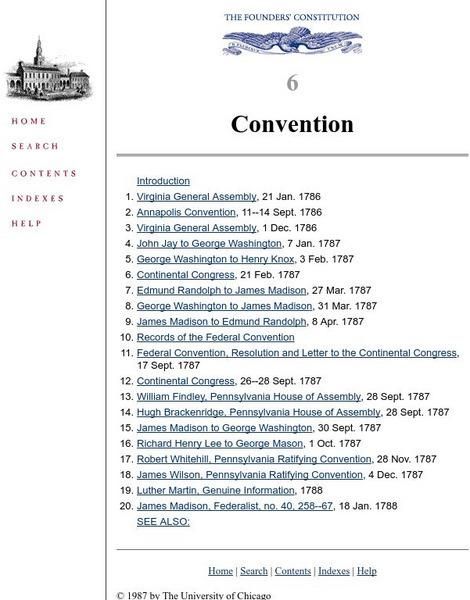 The Founders' Constitution: Constitutional Convention Primary The Founders' Constitution: Constitutional Convention Primary