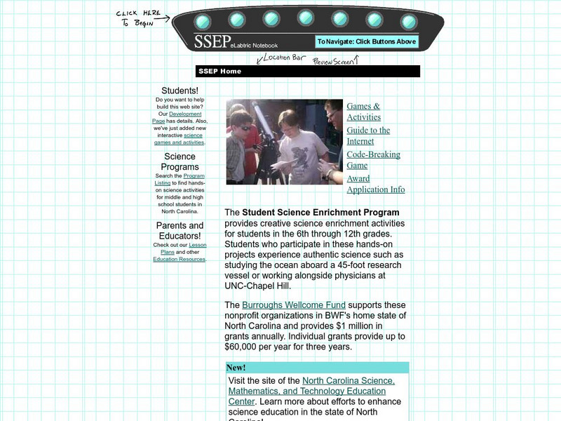 Shodor: North Carolina: Student Science Enrichment Program Website Shodor: North Carolina: Student Science Enrichment Program Website