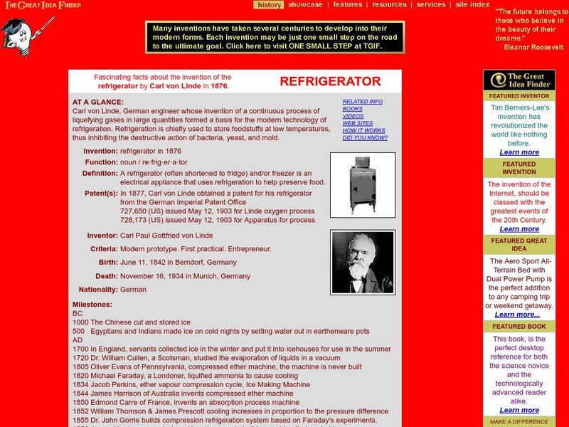 The Great Idea Finder: Refrigerator Website The Great Idea Finder: Refrigerator Website