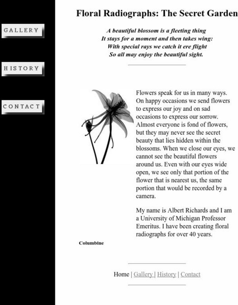 Floral Radiographs: The Secret Garden Website Floral Radiographs: The Secret Garden Website