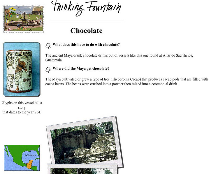 Science Museum of Minnesota: Thinking Fountain: Chocoloate Website Science Museum of Minnesota: Thinking Fountain: Chocoloate Website