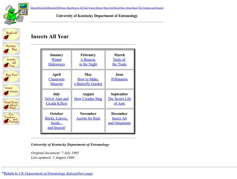 University of Kentucky: Insects All Year Activity University of Kentucky: Insects All Year Activity