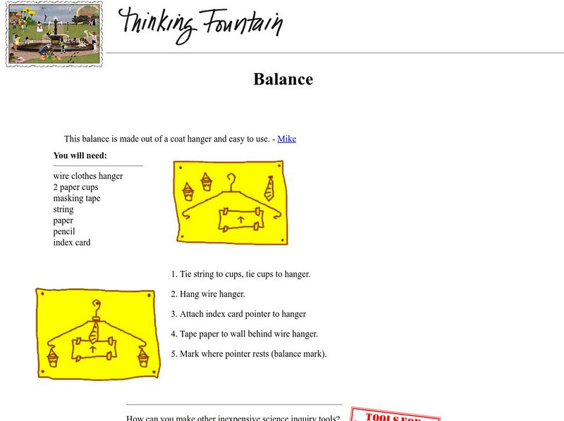 Thinking Fountain: The Balance Activity Thinking Fountain: The Balance Activity