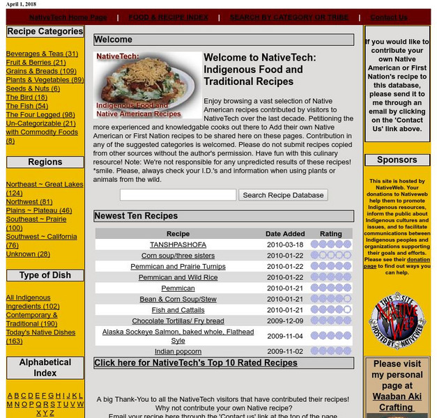 Native Tech: Native American Food & Recipes Website Native Tech: Native American Food & Recipes Website