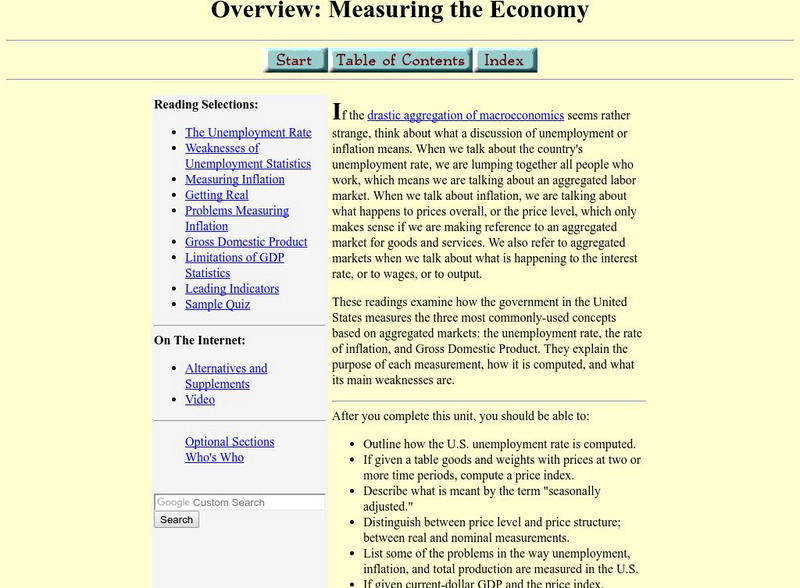 Cyber Economics: Measuring the Economy: An Overview Website Cyber Economics: Measuring the Economy: An Overview Website