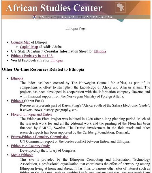 University of Pennsylvania: Ethiopia Handout
