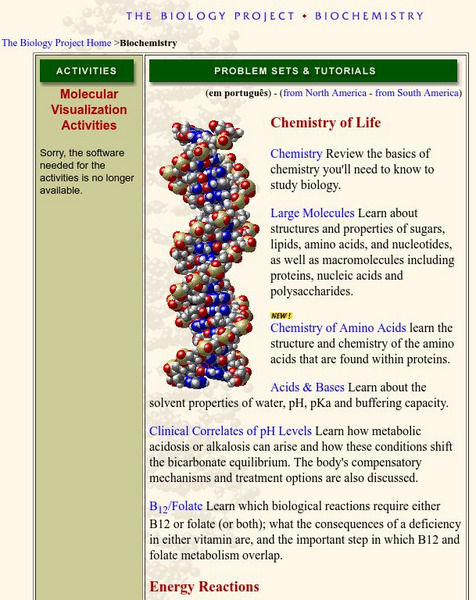 University of Arizona: Biochemistry Website University of Arizona: Biochemistry Website