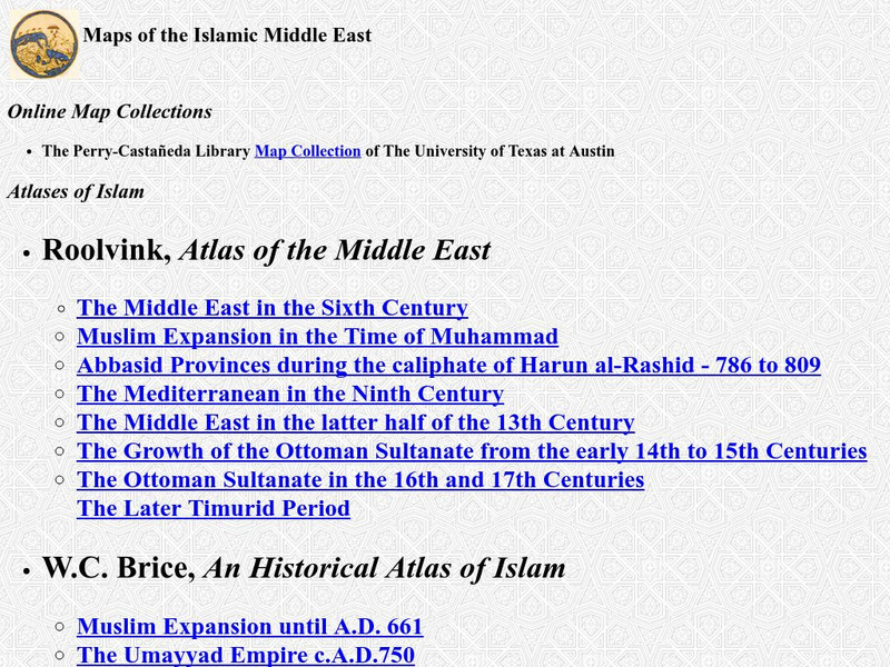 Princeton University: Maps of the Islamic Middle East Graphic