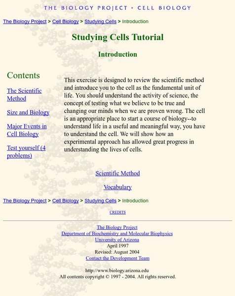 Studying Cells Tutorial Unit Plan Studying Cells Tutorial Unit Plan