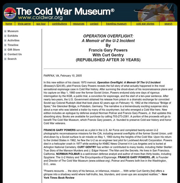 U 2 Incident Handout U 2 Incident Handout