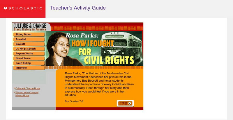 Scholastic: Teachers: Rosa Parks: How I Fought for Civil Rights Unit Plan Scholastic: Teachers: Rosa Parks: How I Fought for Civil Rights Unit Plan