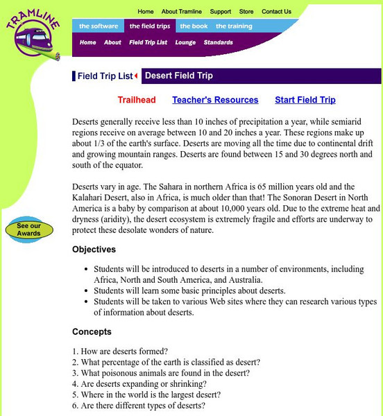 A Desert Virtual Field Trip Unit Plan A Desert Virtual Field Trip Unit Plan