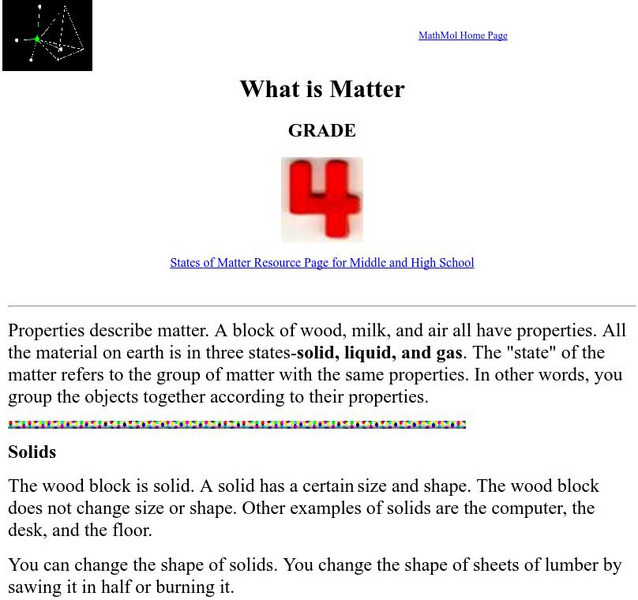 New York University: What Is Matter? Handout New York University: What Is Matter? Handout