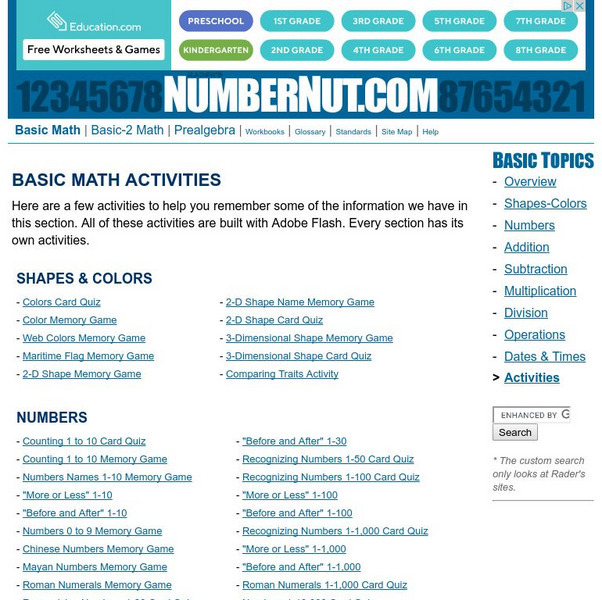 Number Nut: Numbers and Counting: Comparing Numbers One Through Thirty Activity Unknown Type Number Nut: Numbers and Counting: Comparing Numbers One Through Thirty Activity Unknown Type