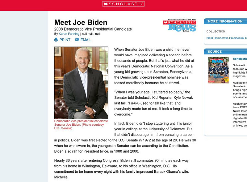 Scholastic: Meet Joe Biden Article