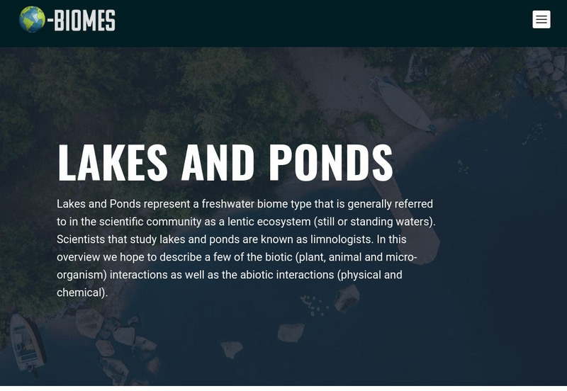 The Wild Classroom: Biomes of the World: Lakes and Ponds Unit Plan The Wild Classroom: Biomes of the World: Lakes and Ponds Unit Plan