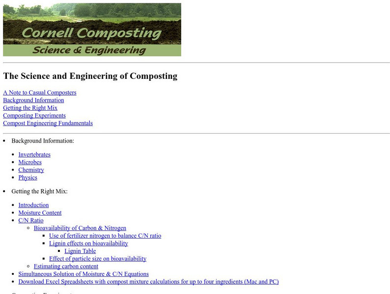 Cornell University: Cornell Composting: The Science and Engineering Composting Composting Website