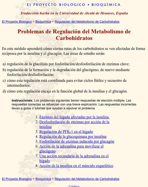 University of Arizona: Problemas De Regulacion Del Metabolismo De Carbohidratos Unknown Type University of Arizona: Problemas De Regulacion Del Metabolismo De Carbohidratos Unknown Type