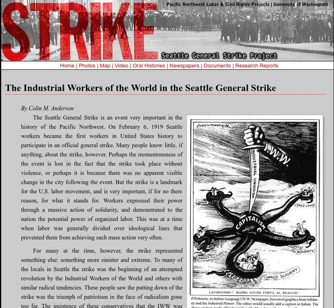U of Washington: Seattle General Strike: Industrial Workers of the World Website U of Washington: Seattle General Strike: Industrial Workers of the World Website