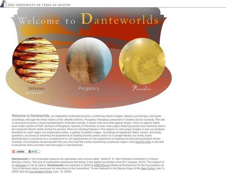 The University of Texas at Austin: Danteworlds Activity