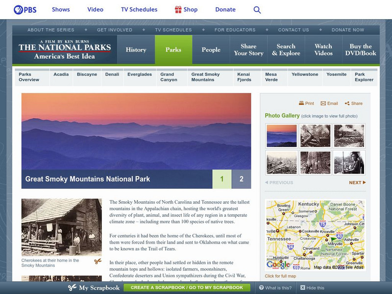 Pbs: The National Parks: Great Smokey Mountains National Park Website Pbs: The National Parks: Great Smokey Mountains National Park Website
