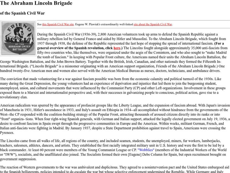 University of Pennsylvania: The Abraham Lincoln Brigade of the Spanish Civil War Handout University of Pennsylvania: The Abraham Lincoln Brigade of the Spanish Civil War Handout