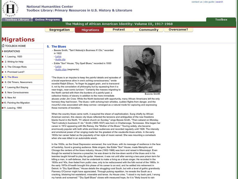 National Humanities Center: Toolbox Library: Making of African American Identity: The Blues Primary National Humanities Center: Toolbox Library: Making of African American Identity: The Blues Primary
