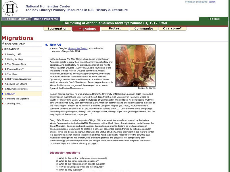 National Humanities Center: Toolbox Library: New Art, Making of African American Identity: V. 3 Primary National Humanities Center: Toolbox Library: New Art, Making of African American Identity: V. 3 Primary