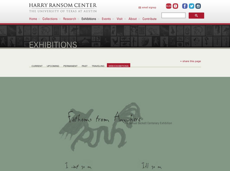 University of Texas at Austin: Ranson Center: Fathoms From Anywhere: S. Beckett Website