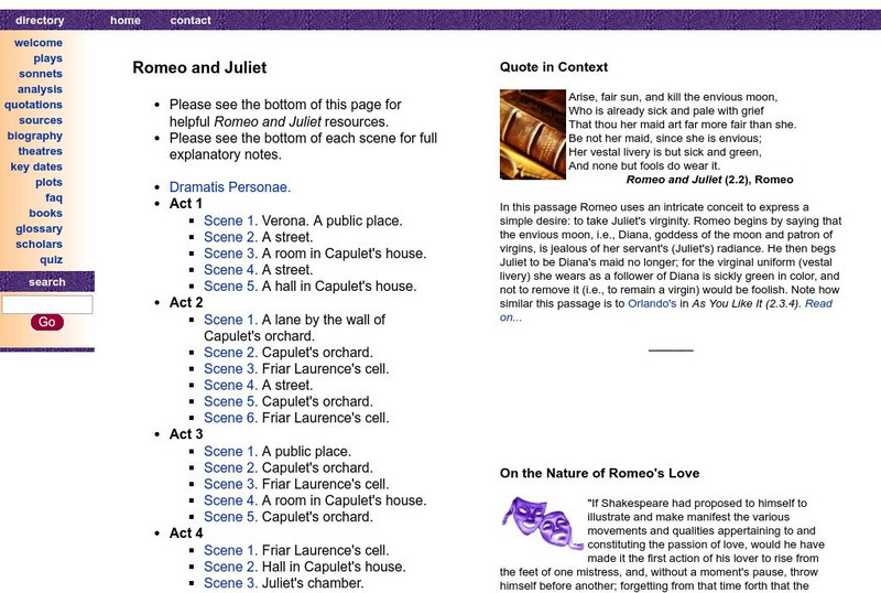 Shakespeare Online: Romeo and Juliet Primary