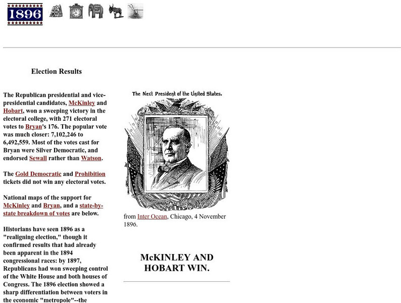 1896: Election Results Website