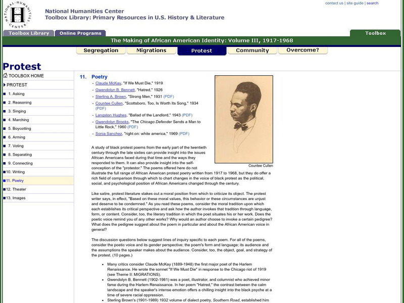 National Humanities Center: Toolbox Library: Poetry, Making of African American Identity: V. 3 Primary National Humanities Center: Toolbox Library: Poetry, Making of African American Identity: V. 3 Primary