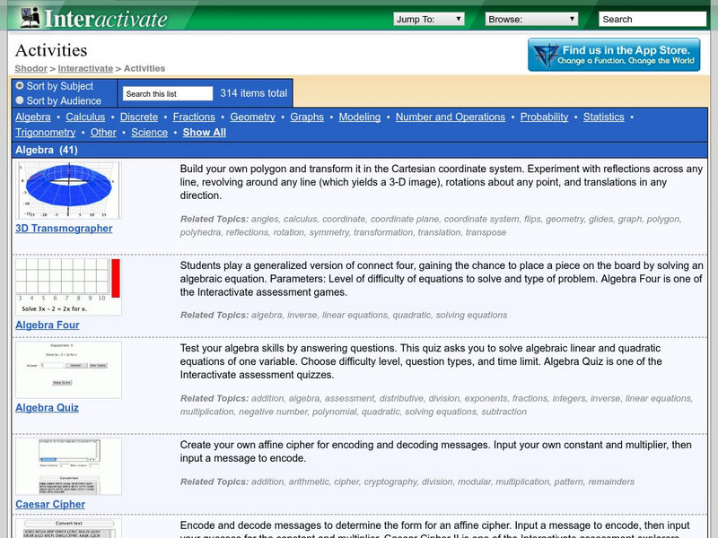 Shodor Interactivate: Activities Activity Shodor Interactivate: Activities Activity