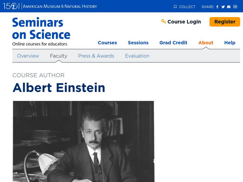 American Museum of Natural History: Profile: Albert Einstein Handout American Museum of Natural History: Profile: Albert Einstein Handout