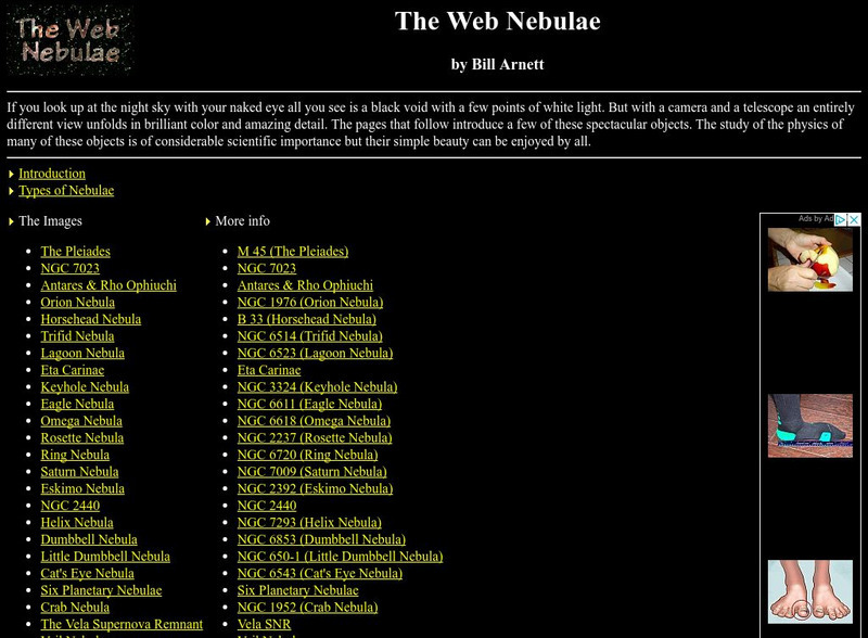 Nine Planets: The Web Nebulae Graphic Nine Planets: The Web Nebulae Graphic