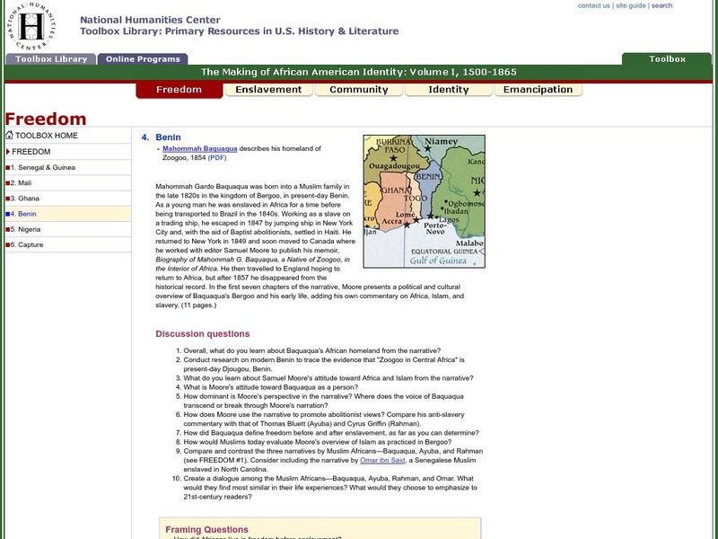 National Humanities Center: Toolbox Library: Bight of Biafra, Making of African American Identity: V. 1 Primary National Humanities Center: Toolbox Library: Bight of Biafra, Making of African American Identity: V. 1 Primary