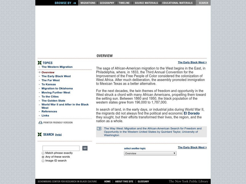 In Motion: African American Migration Experience: Migration to Oklahoma Website In Motion: African American Migration Experience: Migration to Oklahoma Website