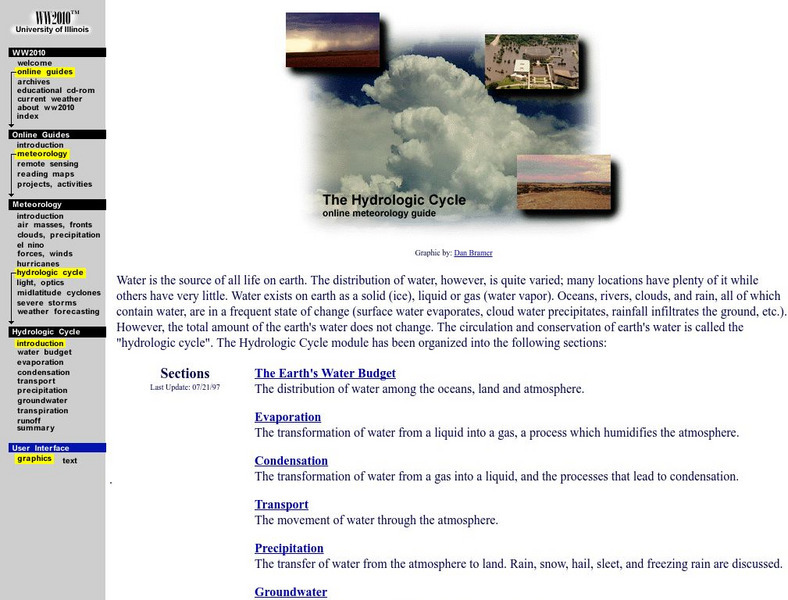 University of Illinois Urbana Champaign: The Hydrologic Cycle Handout University of Illinois Urbana Champaign: The Hydrologic Cycle Handout