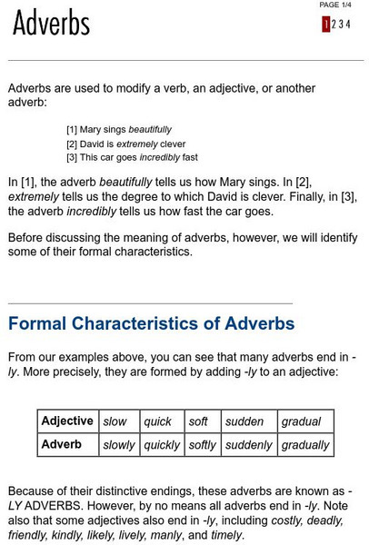 University College London: Adverbs Handout University College London: Adverbs Handout
