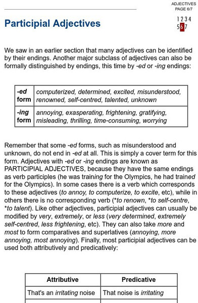 University College London: Participial Adjectives Handout University College London: Participial Adjectives Handout