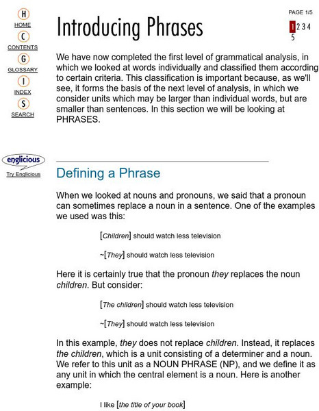 University College London: Introducing Phrases Handout University College London: Introducing Phrases Handout