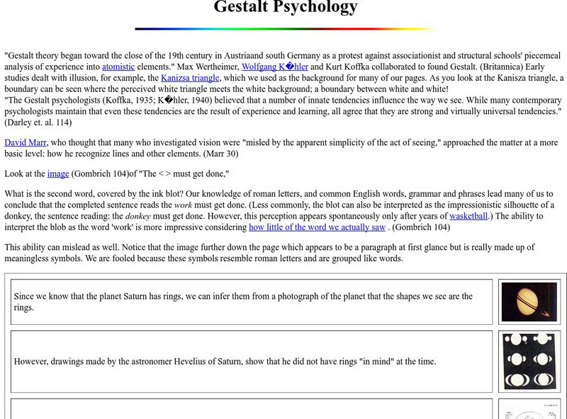Princeton: Gestalt Psychology Website Princeton: Gestalt Psychology Website